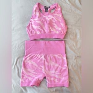 Gym set pink stretchy